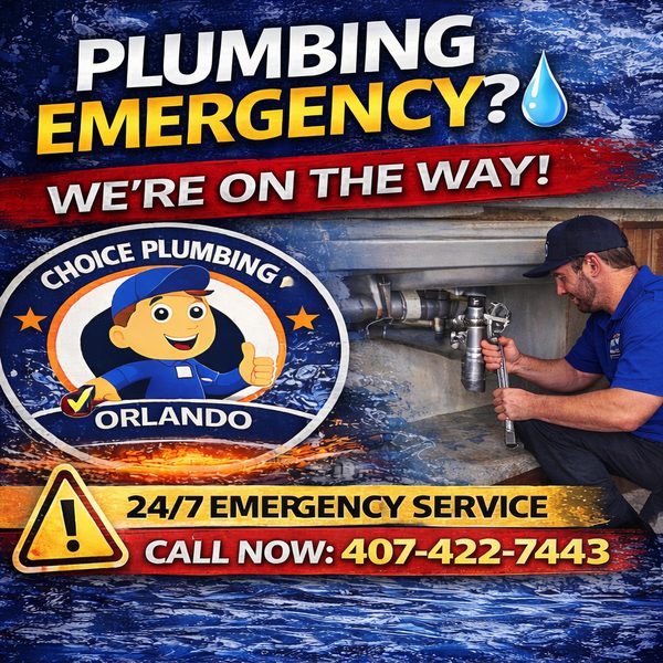 Plumbing Emergency? Call Choice Plumbing Orlando 24/7 — (407) 422-7443