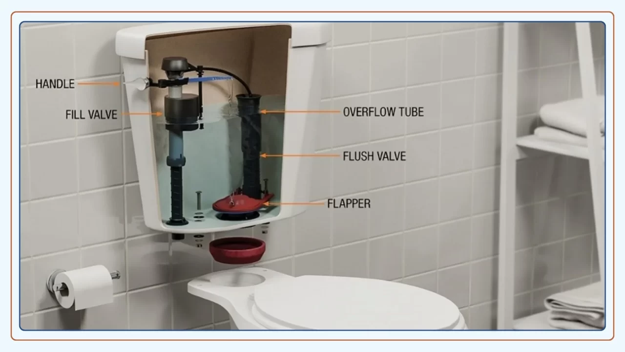 Main Components Of Toilet

