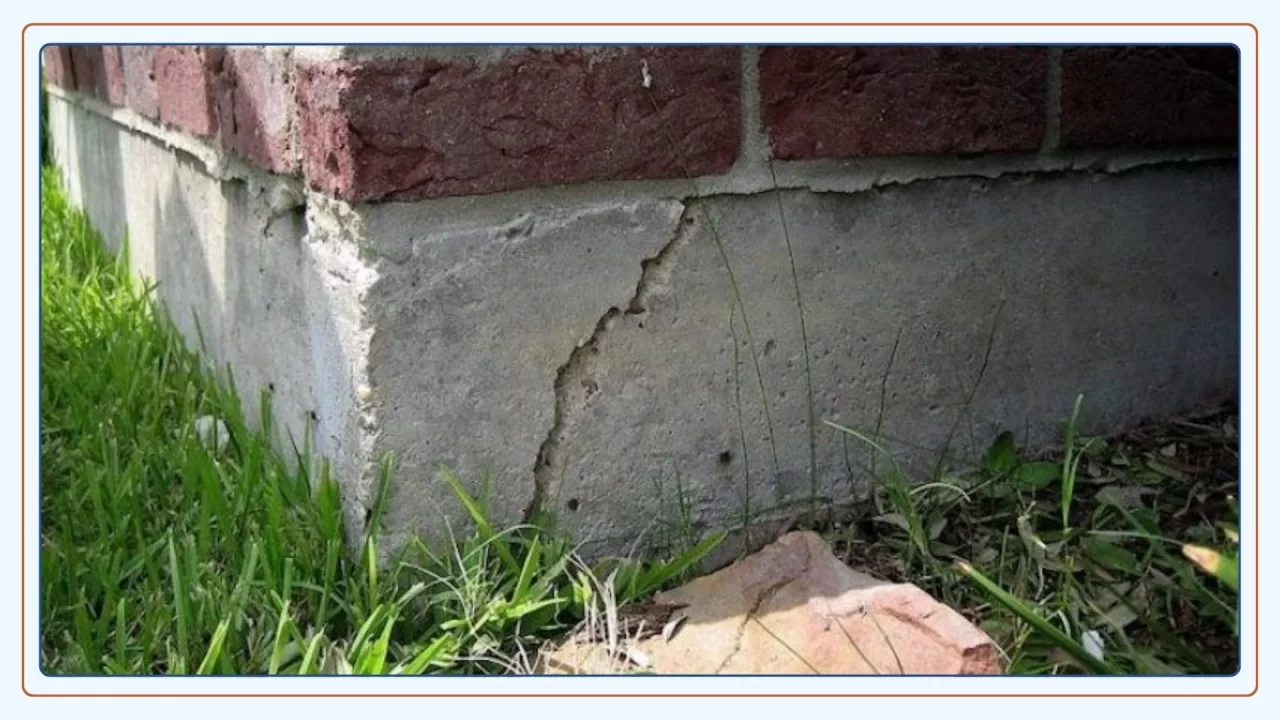 Crack in the home's foundation slab