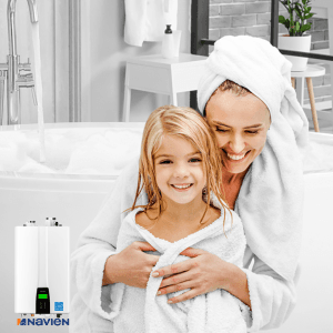Homeowner using a Tankless Water Heater | Tankless Water Heater Installation