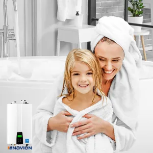 Homeowner using a Tankless Water Heater | Tankless Water Heater Installation